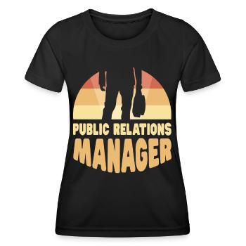 Manager Für Öffentlichkeitsarbeit Job PR Beruf - Frauen Funktions-T-Shirt - Schwarz - Vorne - AI Model Female 172 light (172cm)