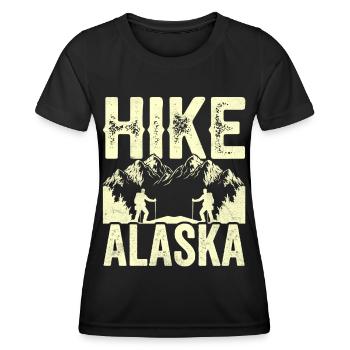 Wanderungen In Alaska Wandern Wanderung Wanderer - Frauen Funktions-T-Shirt - Schwarz - Vorne - AI Model Female 172 light (172cm)