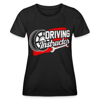 Fahrlehrer Fahrschule Fahrstunde Fahrschüler - Frauen Funktions-T-Shirt - Schwarz - Vorne - AI Model Female 172 light (172cm)