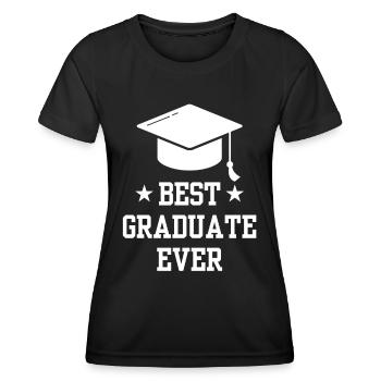 Meilleur diplômé de tous les temps Diplômés diplômés - T-shirt sport Femme - noir - Devant - AI Model Female 172 light (172cm)