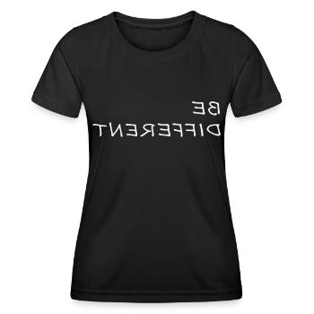 ÊTRE DIFFÉRENT Soyez différent en disant proverbe cadeau - T-shirt sport Femme - noir - Devant - AI Model Female 172 light (172cm)