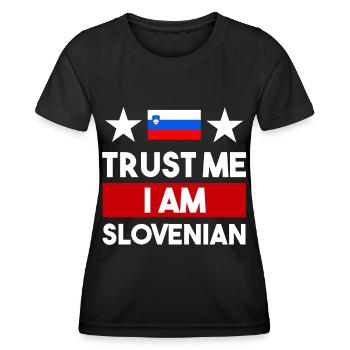 Slowenien! - Frauen Funktions-T-Shirt - Schwarz - Vorne - AI Model Female 172 light (172cm)
