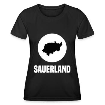 Sauerland! - Frauen Funktions-T-Shirt - Schwarz - Vorne - AI Model Female 172 light (172cm)