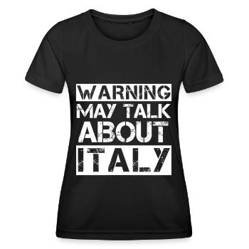 Cadeau d'Italie drôle de dicton italien - T-shirt sport Femme - noir - Devant - AI Model Female 172 light (172cm)