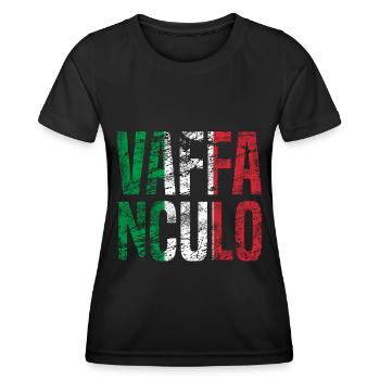 Vaffanculo dicton italien - cadeau de l'Italie - T-shirt sport Femme - noir - Devant - AI Model Female 172 light (172cm)