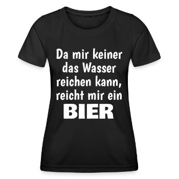 Da mir keiner das Wasser reichen kann - Frauen Funktions-T-Shirt - Schwarz - Vorne - AI Model Female 172 light (172cm)
