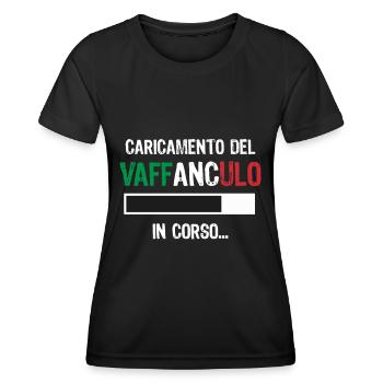 Vaffanculo italienischer Spruch ü Italien Geschenk - Frauen Funktions-T-Shirt - Schwarz - Vorne - AI Model Female 172 light (172cm)