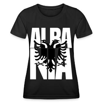Albanien Spruch Lustiges Albanisches Geschenk - Frauen Funktions-T-Shirt - Schwarz - Vorne - AI Model Female 172 light (172cm)
