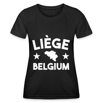 Lustiger belgischer Spruch Belgien Geschenk - Frauen Funktions-T-Shirt - Schwarz - Vorne - AI Model Female 172 light (172cm)