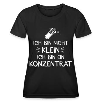 Ich bin nicht klein ich bin ein Konzentrat - Frauen Funktions-T-Shirt - Schwarz - Vorne - AI Model Female 172 light (172cm)