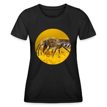 Honigbiene Bienen Fotografie - Frauen Funktions-T-Shirt - Schwarz - Vorne - AI Model Female 172 light (172cm)