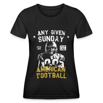 Any given Sunday - American Football - Frauen Funktions-T-Shirt - Schwarz - Vorne - AI Model Female 172 light (172cm)