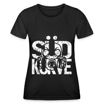 Südkurve - Fussball Fanshirt - Frauen Funktions-T-Shirt - Schwarz - Vorne - AI Model Female 172 light (172cm)