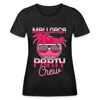 Mallorca Party Crew - Frauen Funktions-T-Shirt - Schwarz - Vorne - AI Model Female 172 light (172cm)