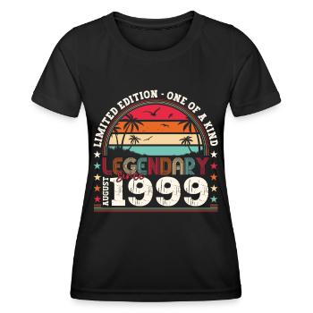 Legendär August 1999 24. Geburtstag Geschenk Fun - Frauen Funktions-T-Shirt - Schwarz - Vorne - AI Model Female 172 light (172cm)