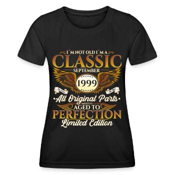 Jahrgang 1999 Geburtstag Geschenk Herren September - Frauen Funktions-T-Shirt - Schwarz - Vorne - AI Model Female 172 light (172cm)