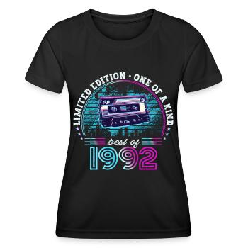 Original Septembre 1992 30th Birthday Gift - T-shirt sport Femme - noir - Devant - AI Model Female 172 light (172cm)