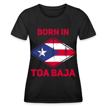 Porto Rico - T-shirt sport Femme - noir - Devant - AI Model Female 172 light (172cm)