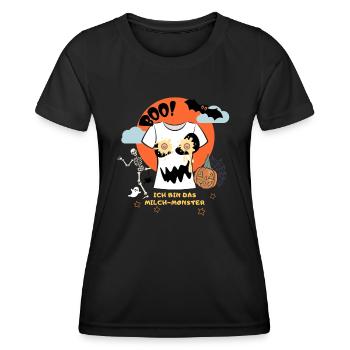Milch-Monster Halloween für Mamas - Frauen Funktions-T-Shirt - Schwarz - Vorne - AI Model Female 172 light (172cm)