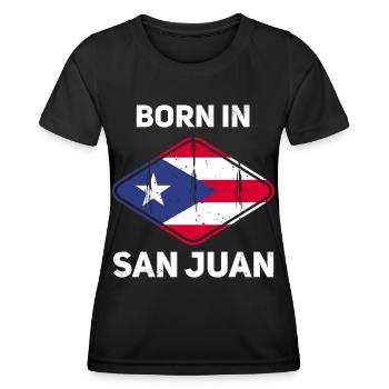 Porto Rico - T-shirt sport Femme - noir - Devant - AI Model Female 172 light (172cm)