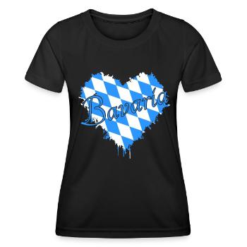 Bavaria Bayern - Frauen Funktions-T-Shirt - Schwarz - Vorne - AI Model Female 172 light (172cm)