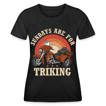 Trike Motorrad | Trikes Triker Motorräder Geschenk - Frauen Funktions-T-Shirt - Schwarz - Vorne - AI Model Female 172 light (172cm)