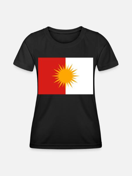 Ezidi Flagge Ezidxan Flagge - Frauen Funktions-T-Shirt - Schwarz