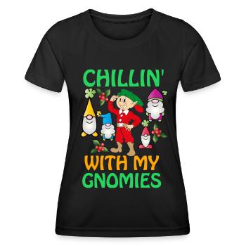 Frohe Weihnachten, Frohe Weihnachten, Frohe Weihnachten - Frauen Funktions-T-Shirt - Schwarz - Vorne - AI Model Female 172 light (172cm)