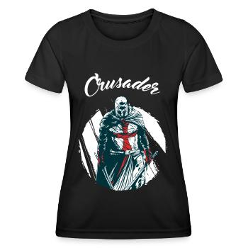 Crusader Temple Templar Mason Gift Noël - T-shirt sport Femme - noir - Devant - AI Model Female 172 light (172cm)