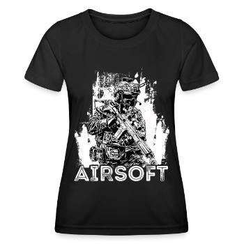 Airsoft / Softair / Softgun / AEG Airsoft Milsim - T-shirt sport Femme - noir - Devant - AI Model Female 172 light (172cm)