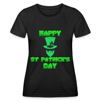 St Patricks Day, St Patricks Day, St Patricks Day - Frauen Funktions-T-Shirt - Schwarz - Vorne - AI Model Female 172 light (172cm)