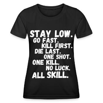 Airsoft / Softair / Softgun / AEG Airsoft Milsim - T-shirt sport Femme - noir - Devant - AI Model Female 172 light (172cm)