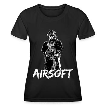 Airsoft / Softair / Softgun / AEG Airsoft Milsim - T-shirt sport Femme - noir - Devant - AI Model Female 172 light (172cm)