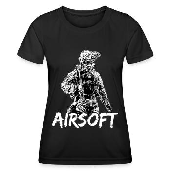 Airsoft / Softair / Softgun / AEG Airsoft Milsim - T-shirt sport Femme - noir - Devant - AI Model Female 172 light (172cm)
