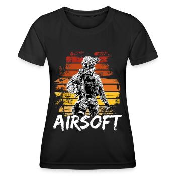 Airsoft / Softair / Softgun / AEG Airsoft Milsim - T-shirt sport Femme - noir - Devant - AI Model Female 172 light (172cm)