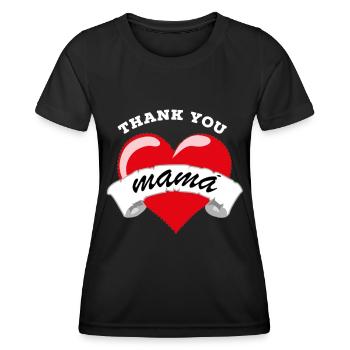 Fête des mères, Fête des mères, Fête des mères, Fête des mères - T-shirt sport Femme - noir - Devant - AI Model Female 172 light (172cm)