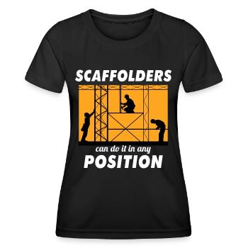 Scaffolder Scaffold Builder Scaffolding Platform - Women's Functional T-Shirt - black - Front - AI Model Female 172 light (172cm)