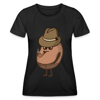 Patates douces - T-shirt sport Femme - noir - Devant - AI Model Female 172 light (172cm)