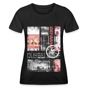 Düsseldorfer Collage 2021 - Frauen Funktions-T-Shirt - Schwarz - Vorne - AI Model Female 172 light (172cm)