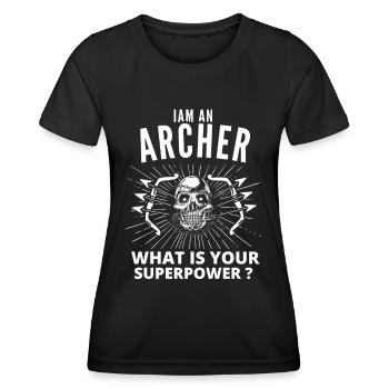 Archery Archery Bow Bow Vintage Retro - Women's Functional T-Shirt - black - Front - AI Model Female 172 light (172cm)