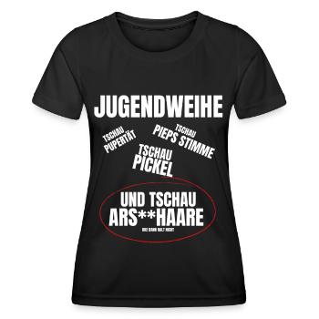 Jugendweihe 2021 | Lustiges Jugendweihe Geschenk - Frauen Funktions-T-Shirt - Schwarz - Vorne - AI Model Female 172 light (172cm)