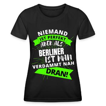 Berlin , Berliner , Hauptstadt, BERLIN Deutschland - Frauen Funktions-T-Shirt - Schwarz - Vorne - AI Model Female 172 light (172cm)