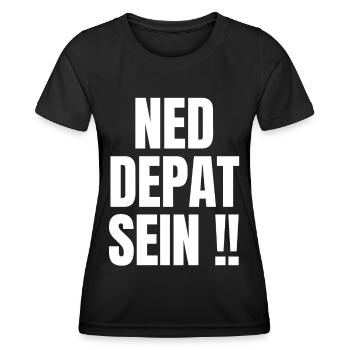 Österreich / Bayern Dialekt Sprüche / Mundart AUT - Frauen Funktions-T-Shirt - Schwarz - Vorne - AI Model Female 172 light (172cm)