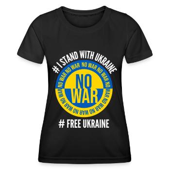 Ukraine, Ukraine, Ukraine, Ukrainien, Ukrainien - T-shirt sport Femme - noir - Devant - AI Model Female 172 light (172cm)