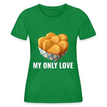 Chicken Nuggets Fast Food Lustiger Spruch - Frauen Funktions-T-Shirt - Kelly Green - Vorne - AI Model Female 172 dark (172cm)