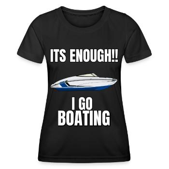 Boot Regatta . Motorboot Motoryacht . Yacht Segeln - Frauen Funktions-T-Shirt - Schwarz - Vorne - AI Model Female 172 light (172cm)