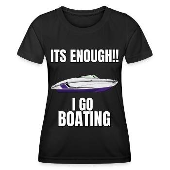 Boot Regatta . Motorboot Motoryacht . Yacht Segeln - Frauen Funktions-T-Shirt - Schwarz - Vorne - AI Model Female 172 light (172cm)
