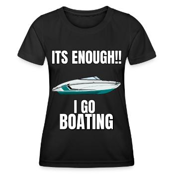 Boot Regatta . Motorboot Motoryacht . Yacht Segeln - Frauen Funktions-T-Shirt - Schwarz - Vorne - AI Model Female 172 light (172cm)
