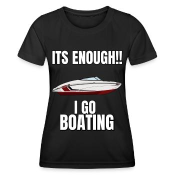 Boot Regatta . Motorboot Motoryacht . Yacht Segeln - Frauen Funktions-T-Shirt - Schwarz - Vorne - AI Model Female 172 light (172cm)