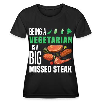 BBQ - Frauen Funktions-T-Shirt - Schwarz - Vorne - AI Model Female 172 light (172cm)